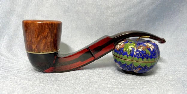 Redmanol bent Dublin tobacco pipe